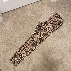 Leopard Print Kids Leggings - Tan/Brown Animal Pattern